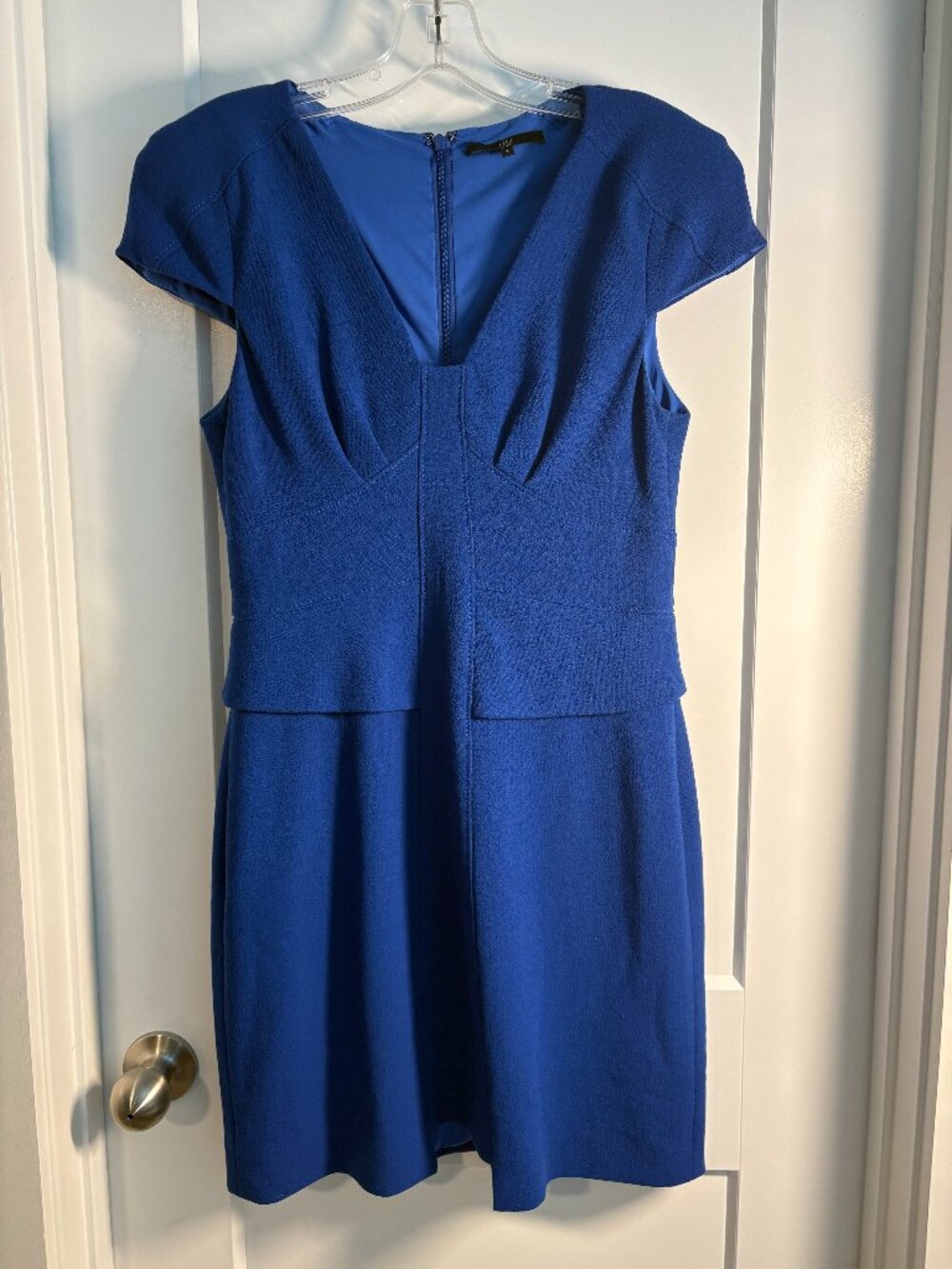 Vintage Tibi 100% wool, fully lined blue dress in size 8